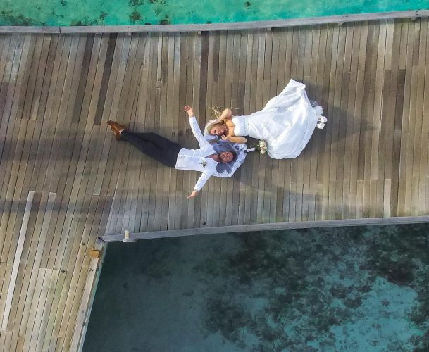 photo mariage par drone