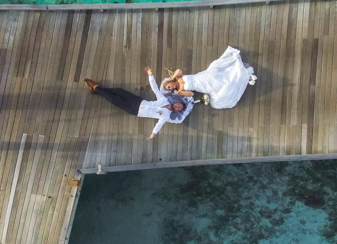 photo mariage par drone